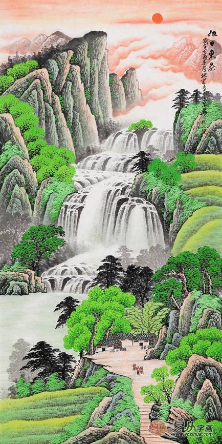 玄關掛什么裝飾畫好，名家手繪山水畫風水好品為佳