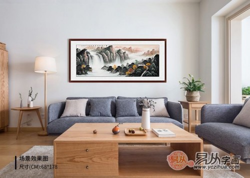 客廳沙發(fā)背景墻掛什么畫(huà)好？名家山水畫(huà)有品位更有韻味