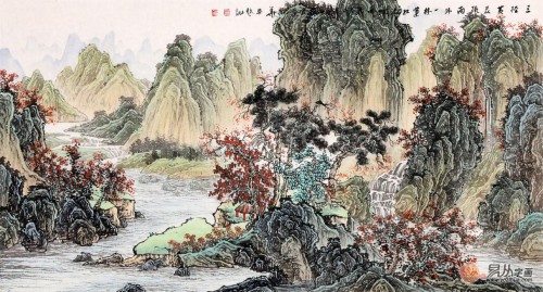 客廳沙發(fā)背景墻掛什么畫(huà)好？名家山水畫(huà)有品位更有韻味