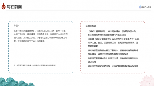 哪吒特效風(fēng)靡引眾明星參與 海馬云大數(shù)據(jù)發(fā)布《哪吒》抖音傳播報(bào)告