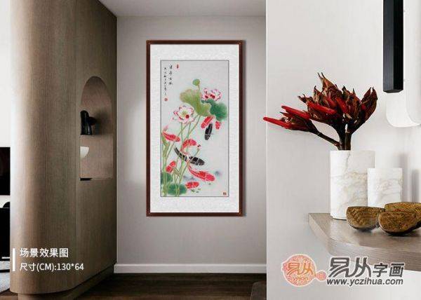 進門玄關裝飾畫掛什么好，易從網(wǎng)力薦的這些豎幅花鳥畫最合適