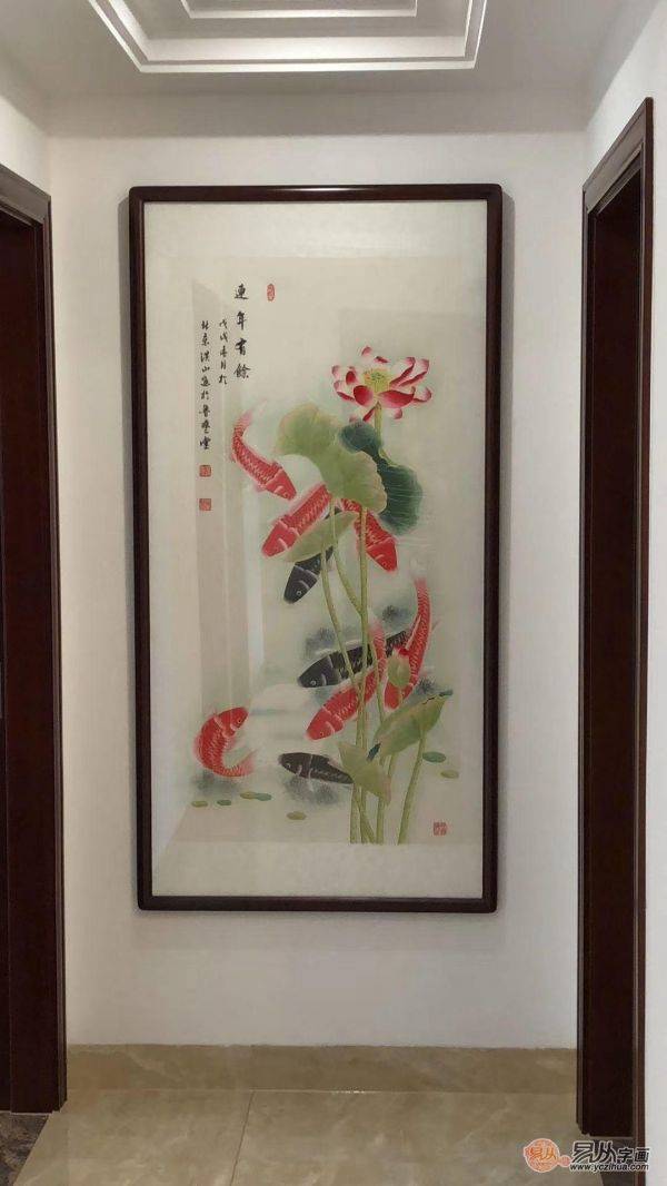 進門玄關裝飾畫掛什么好，易從網(wǎng)力薦的這些豎幅花鳥畫最合適