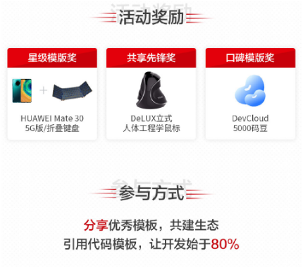 程序員參與華為云CodeHub代碼模板共享計(jì)劃，有機(jī)會(huì)贏大獎(jiǎng)