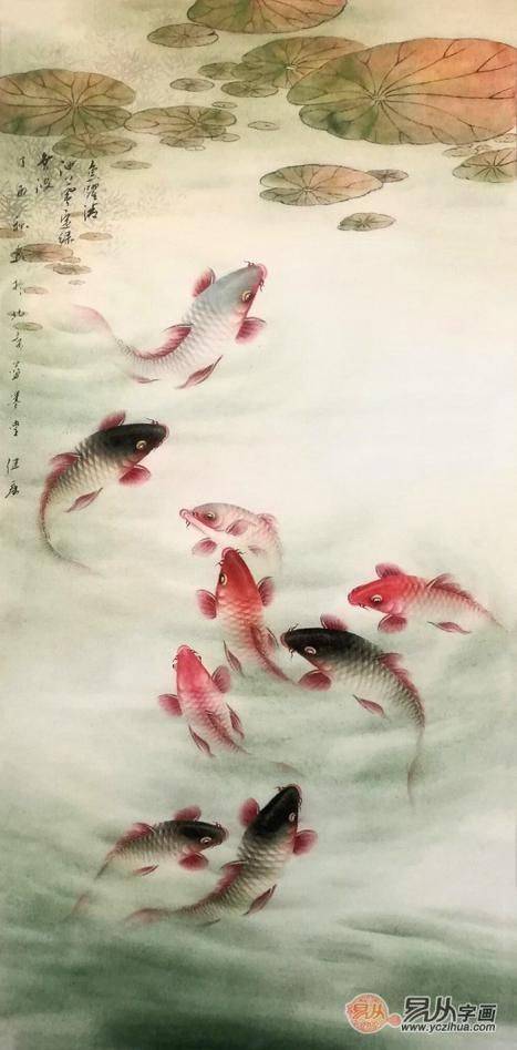 收藏誰的魚畫好？中美協(xié)藍健康，這位廣西畫家把魚畫活了