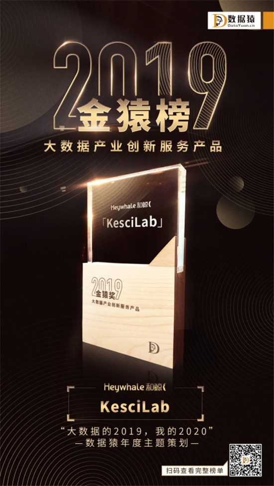 和鯨科技獲“2019中國大數(shù)據(jù)產(chǎn)業(yè)創(chuàng)新產(chǎn)品/企業(yè)”兩項金猿獎