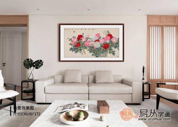 客廳沙發(fā)背景墻怎么裝飾好，一幅名家書畫真跡瞬間提高家的逼格