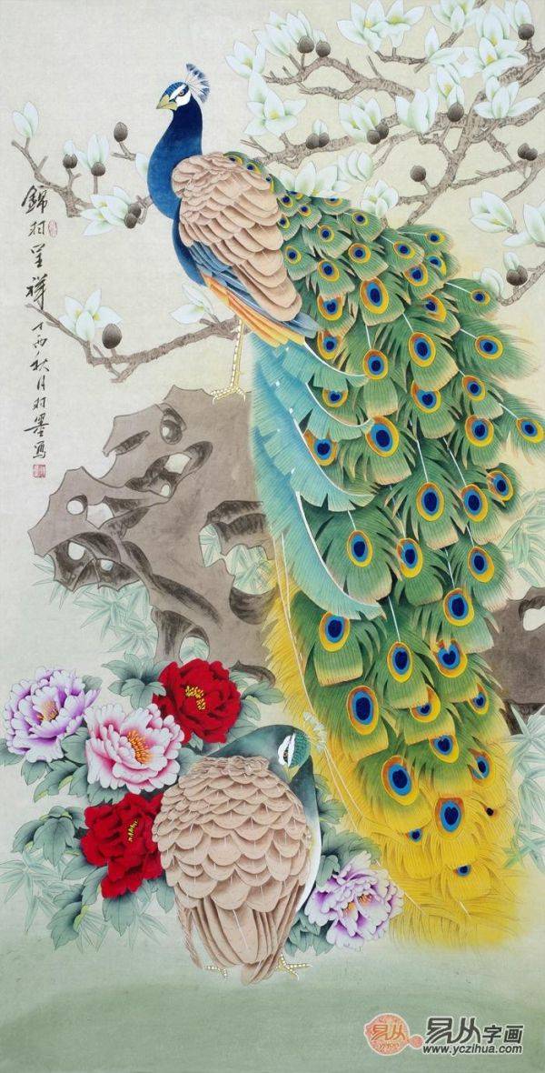 進(jìn)門玄關(guān)掛什么畫比較合適，可以掛在玄關(guān)的花鳥國(guó)畫作品有這些