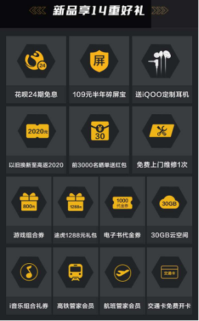 買iQOO 3上天貓超品，購機享14重“壕”禮