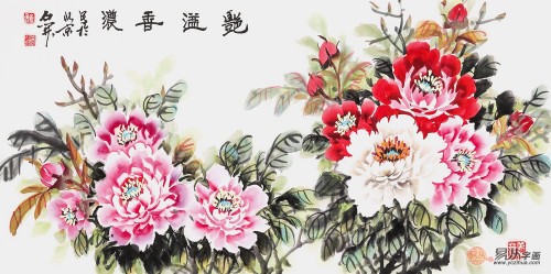 客廳白墻掛什么裝飾畫好，這幾幅花鳥國畫作品最合適了
