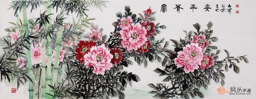 客廳白墻掛什么裝飾畫好，這幾幅花鳥國畫作品最合適了
