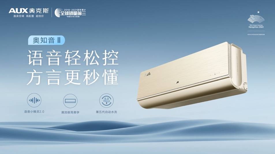 科技潮電領(lǐng)風(fēng)潮，奧克斯2022年智能語(yǔ)音空調(diào)銷量全球第一