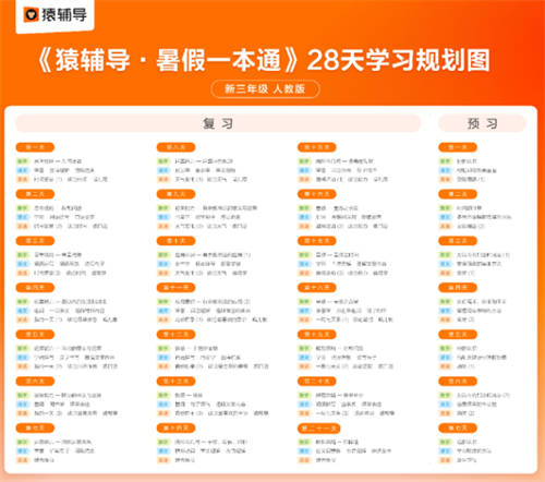 猿輔導《暑假一本通》全新升級，科學計劃孩子的暑假學習時間