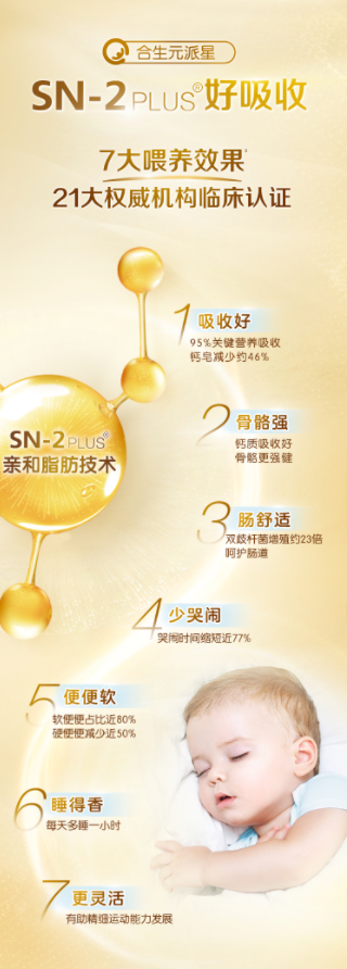 奶粉排行榜前十位中合生元派星呵護寶寶成長更出眾！