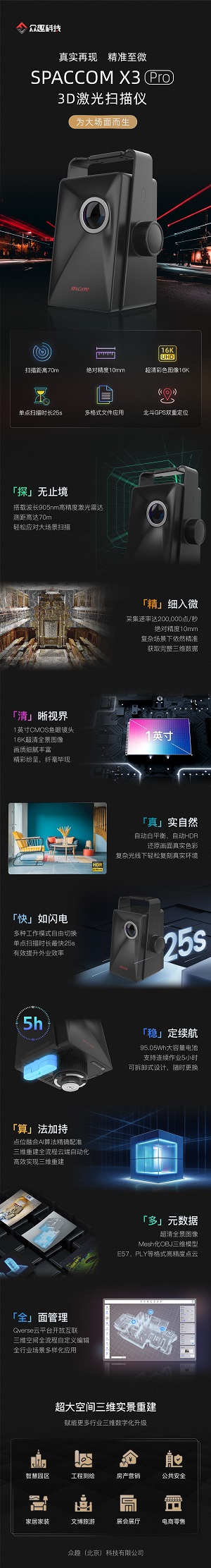 高效掃描，精準(zhǔn)至微！SPACCOM X3 Pro 3D激光掃描儀