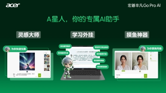 靈感大師？摸魚神器？學(xué)習(xí)外掛？宏碁非凡Go Pro AI給你親民嘗鮮體驗！