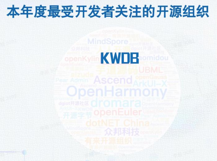 國內(nèi)唯一上榜！KWDB 數(shù)據(jù)庫入選“2024 全球新勢力項目 OpenRank Top10”