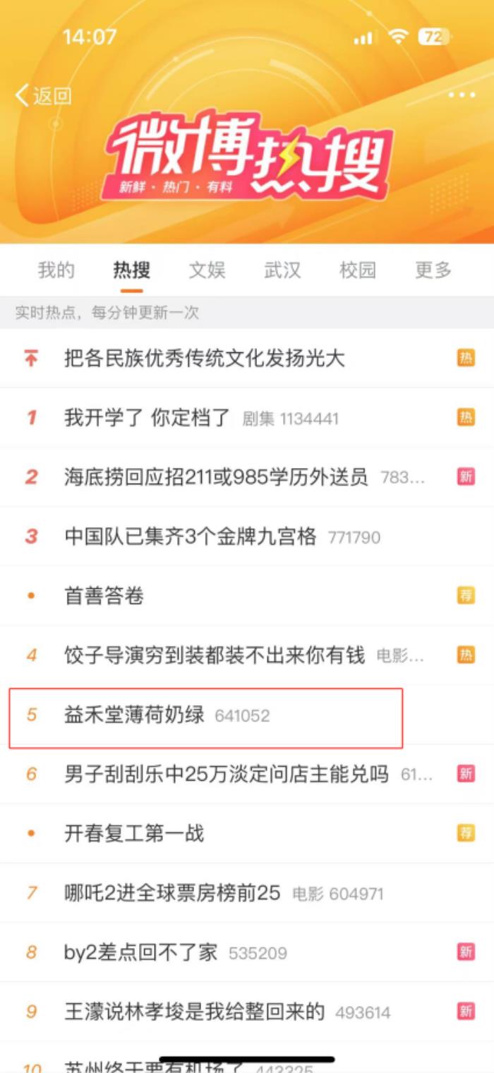益禾堂開年大爆！喜提熱搜“第5名”，以“益趣東方敬年輕”開啟新年?duì)I銷新范式