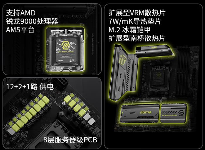 微星MAG B850M MORTAR WIFI迫擊炮主板開售！首發(fā)預約享多重好禮