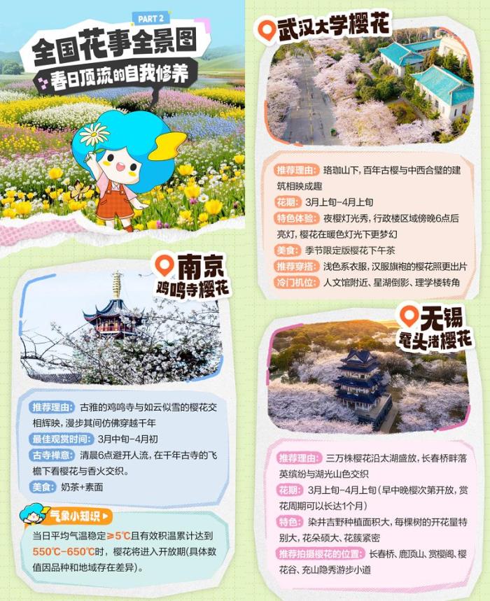 春日繁花上線！墨跡天氣預報App推出賞花路線動態(tài)地圖